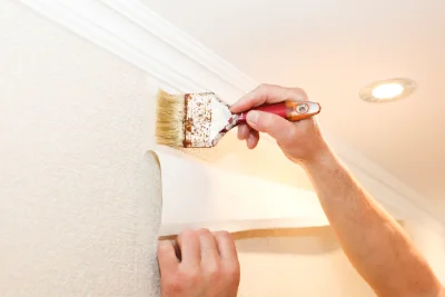 Pose de papier peint aux Mesneux — revêtements muraux et toiles de verre